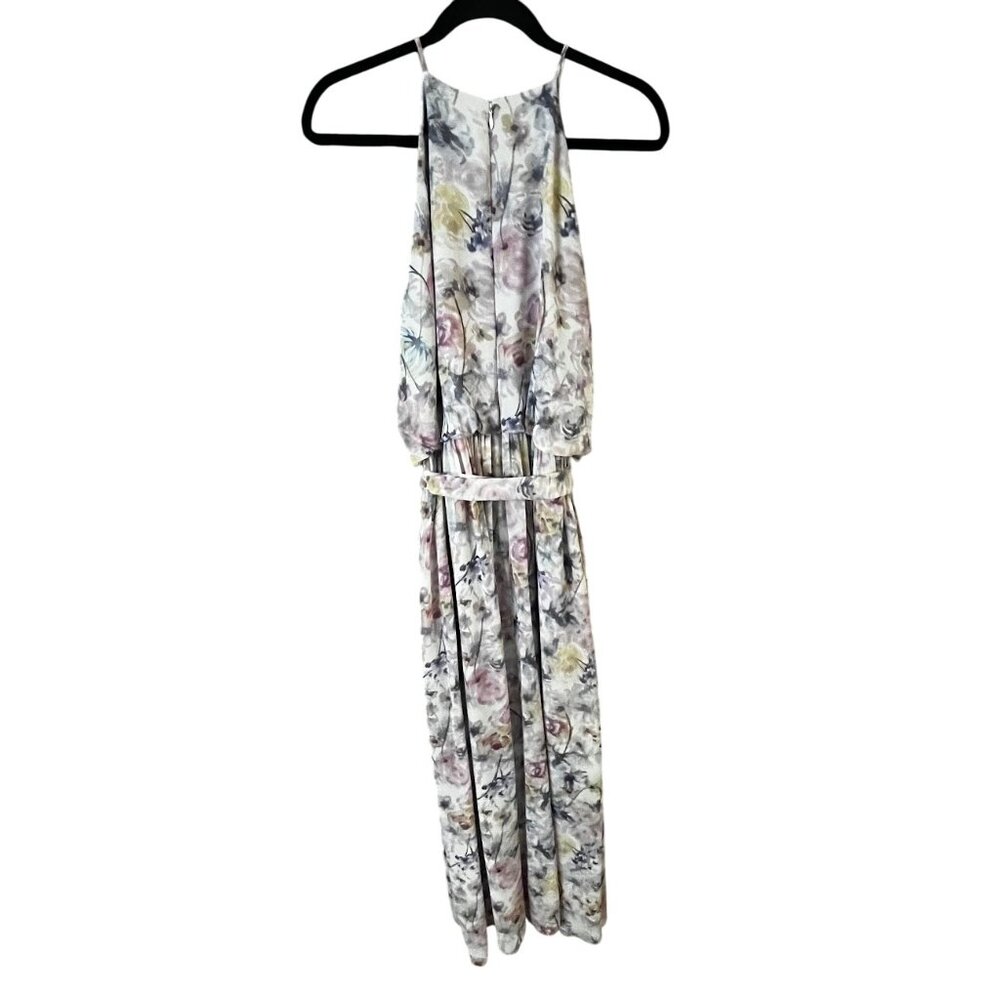 Anthropologie BHLDN Donna Morgan Alana watercolor floral halter top maxi gown 10 - Picture 5 of 9
